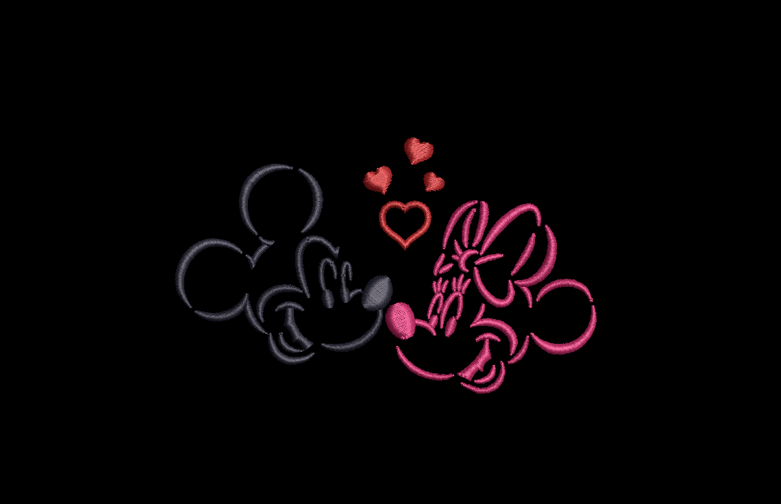 Vintage Mickey and Minnie Mouse Embroidery Designs: 8 Patterns (4x4 and 5x7 Hoops) (Digital