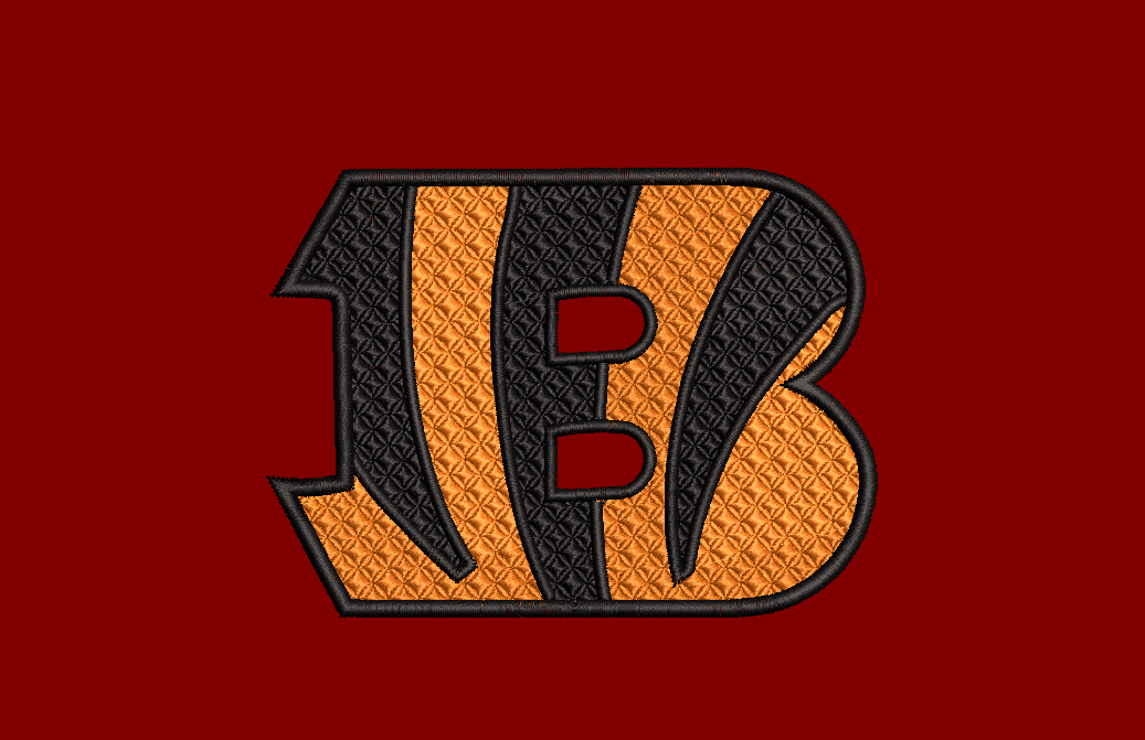 Bengals "B" digitized precisely for use in a 4 x 4 hoop