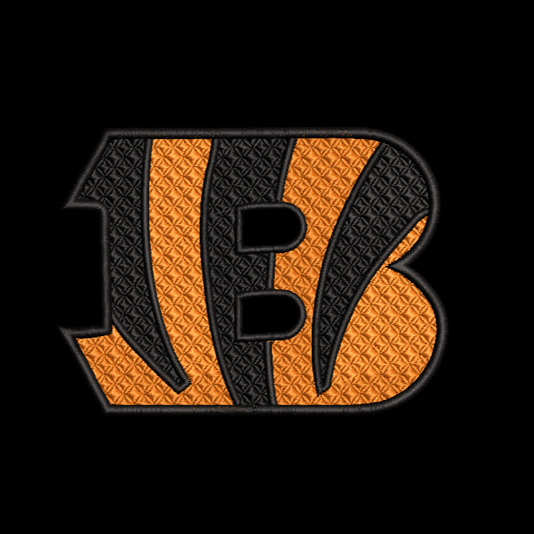 Bengals "B" digitized precisely for use in a 4 x 4 hoop