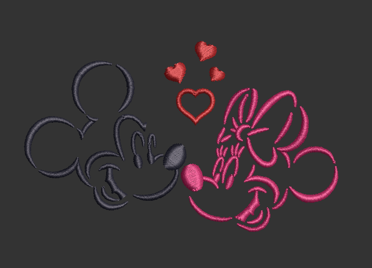 Vintage Mickey and Minnie Mouse Embroidery Designs: 8 Patterns (4x4 and 5x7 Hoops) (Digital