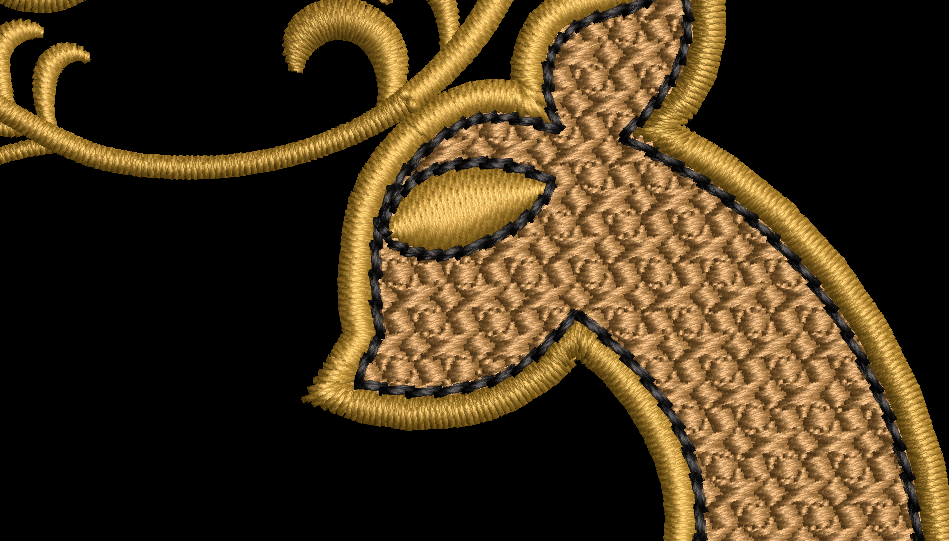 Gold Reindeer 2 hoop sizes