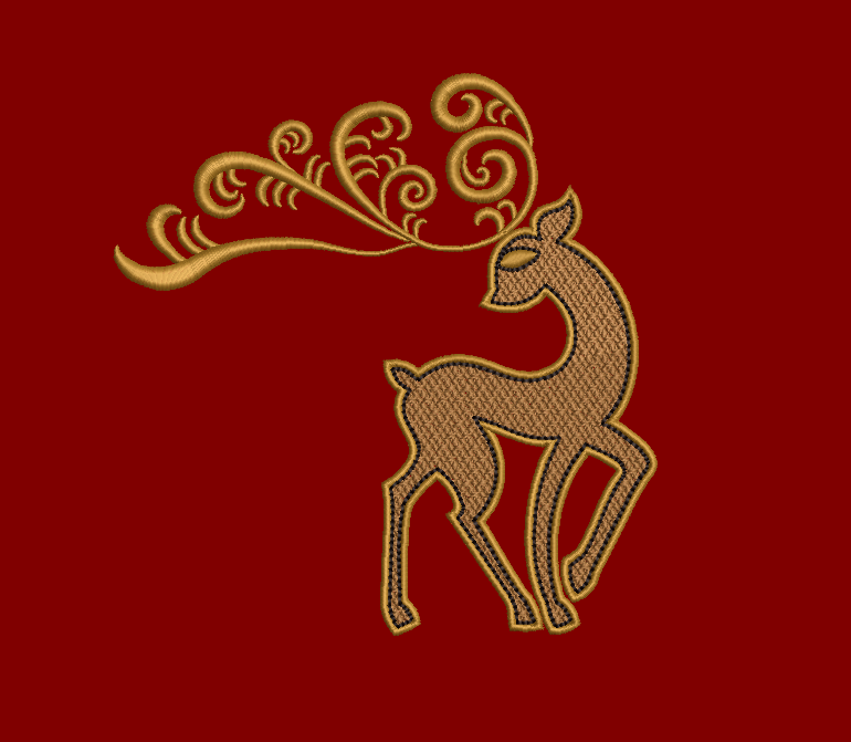 Gold Reindeer 2 hoop sizes