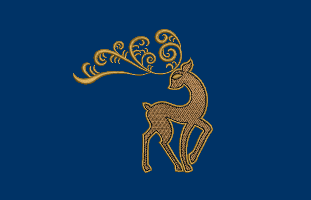 Gold Reindeer 2 hoop sizes