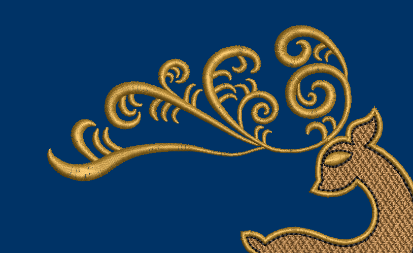 Gold Reindeer 2 hoop sizes