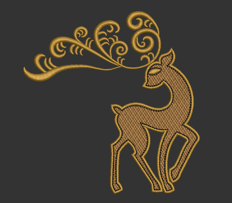 Gold Reindeer 2 hoop sizes