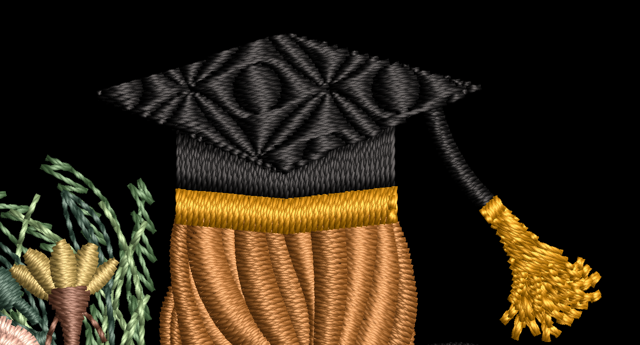 Graduation Embroidery Design - Graduation Gurl 01