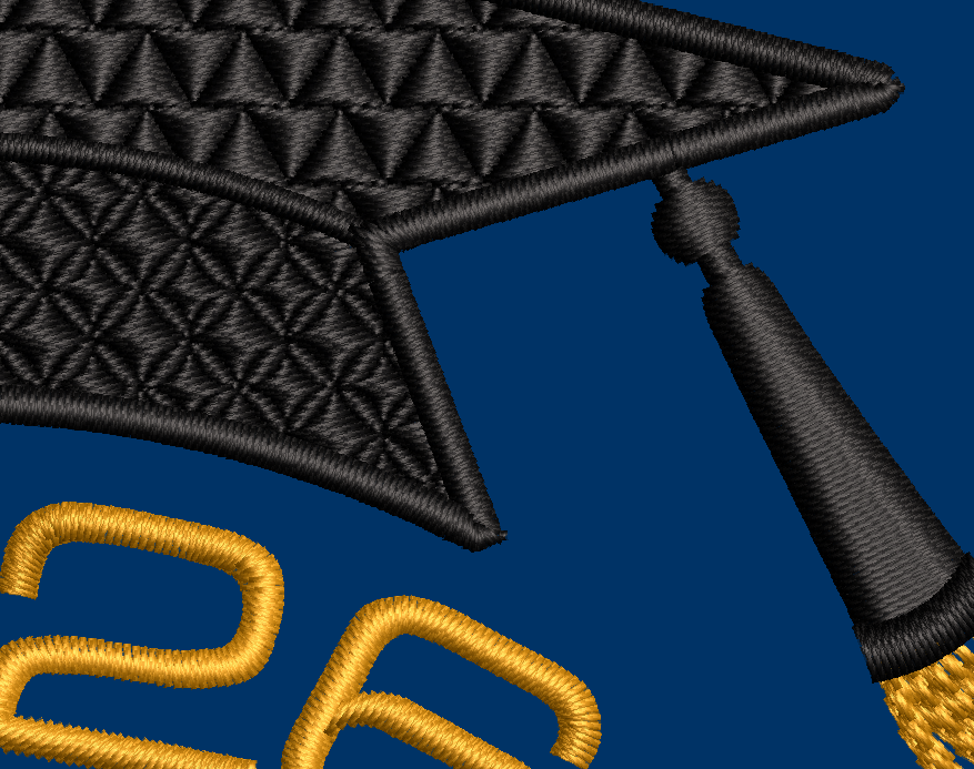 Graduation Embroidery Design - Graduation Cap and 2026 Cap