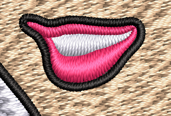 Not included in this listing. See other listing. Stitches gorgeous! Close up of design.