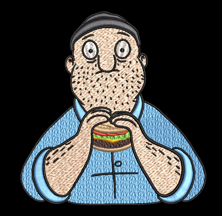Bob's Burgers Character - Teddy Eats Bobs Burgers