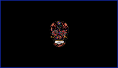 Sugar Skull 05 - 2 Hoop Sizes Digital Design Downloads
