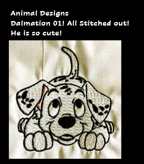 Dalmatian 01 Embroidery Design - Stitched Out! So cute!
