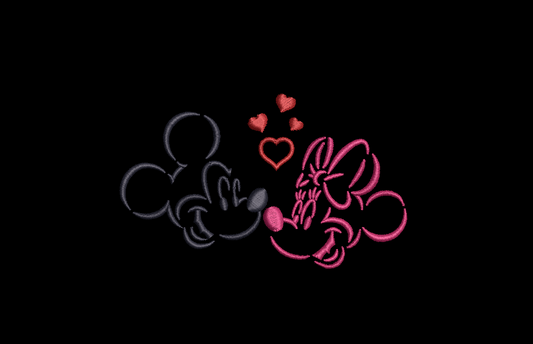 Vintage Mickey and Minnie Mouse Embroidery Designs: 8 Patterns (4x4 and 5x7 Hoops) (Digital