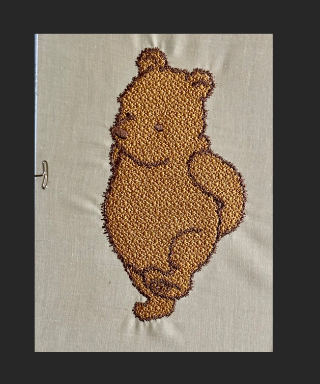 Fluffy Fur Effect! He is too cute! Stitched out!