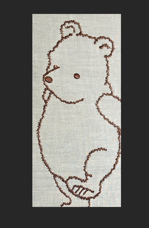 Fluffy Fur Effect! He is too cute!
Stitched out