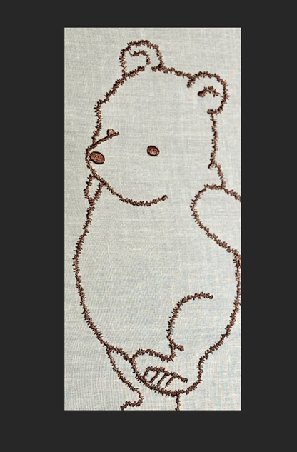 Fluffy Fur Effect! He is too cute!
Stitched out