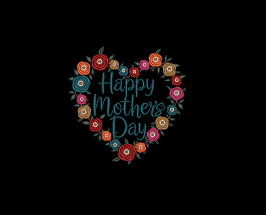 Happy Mother's Day Floral Heart