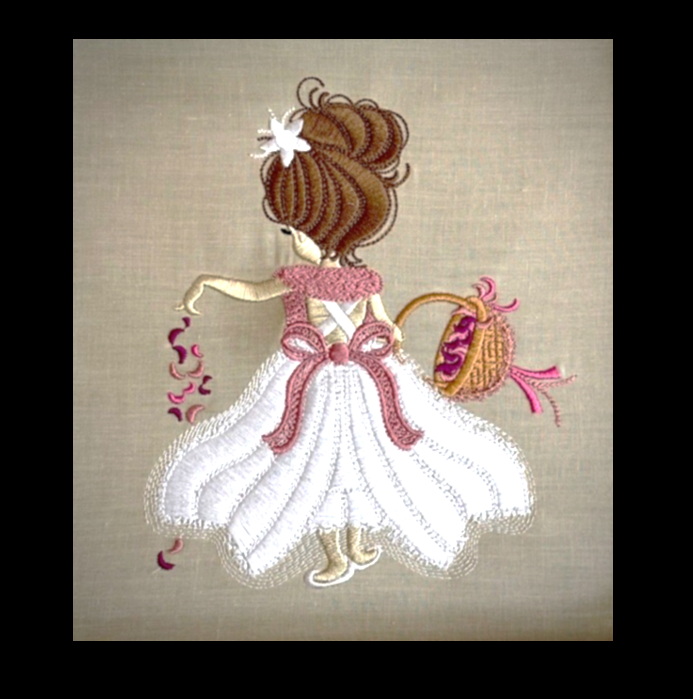 Fringe Lil Flower Girl with Shawl