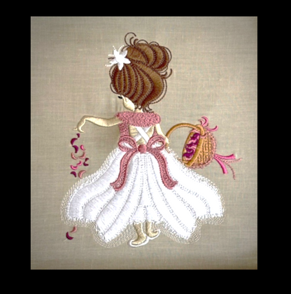 Fringe Lil Flower Girl with Shawl