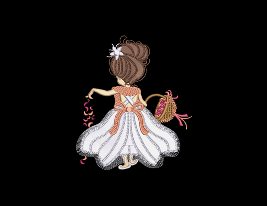 Fringe Lil Flower Girl with Shawl