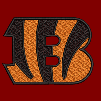 Bengals "B" digitized precisely for use in a 4 x 4 hoop