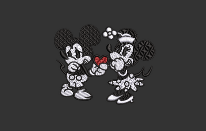 Vintage Mickey and Minnie Mouse Embroidery Designs: 8 Patterns (4x4 and 5x7 Hoops) (Digital