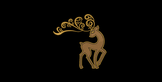Gold Reindeer 2 hoop sizes