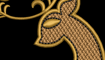 Gold Reindeer 2 hoop sizes