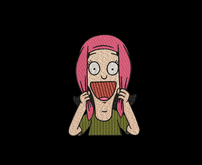 Bob's Burgers Character - Excited Louise Belcher Design
