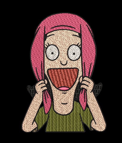 Bob's Burgers Character - Excited Louise Belcher Design