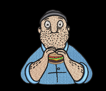 Bob's Burgers Character - Teddy Eats Bobs Burgers