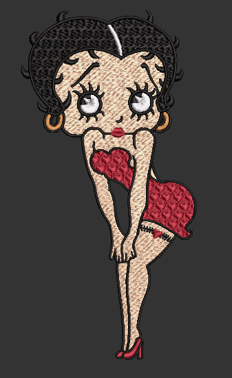 Betty Boop Full Length Digital Download Embroidery Design
