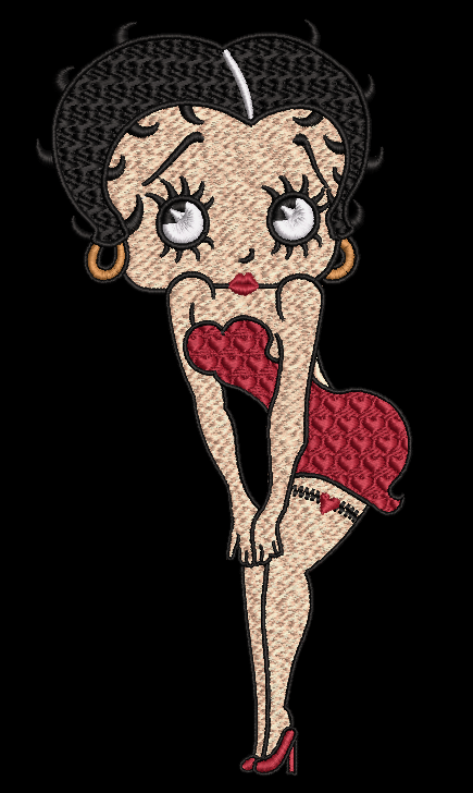 Betty Boop Full Length Digital Download Embroidery Design