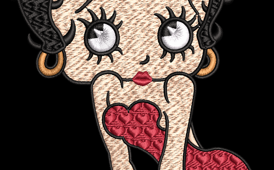 Betty Boop Full Length Digital Download Embroidery Design