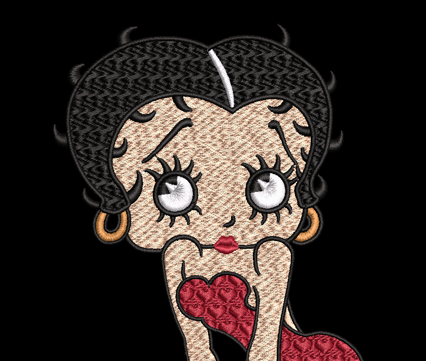 Betty Boop Full Length Digital Download Embroidery Design