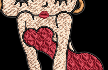 Betty Boop Full Length Digital Download Embroidery Design