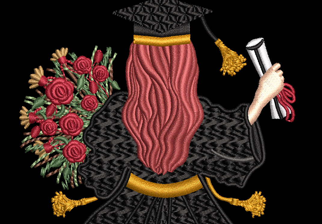 Graduation Embroidery Design - Graduation Gurl 02