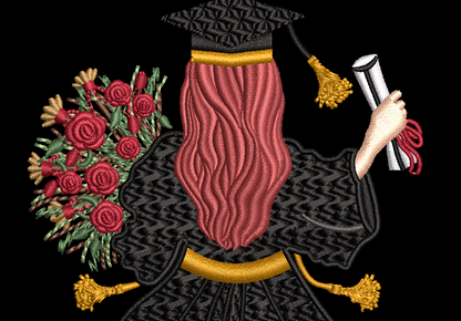 Graduation Embroidery Design - Graduation Gurl 02