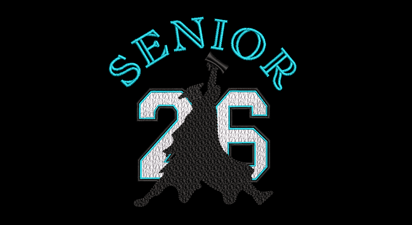 Graduation Embroidery Design - Senior 2026