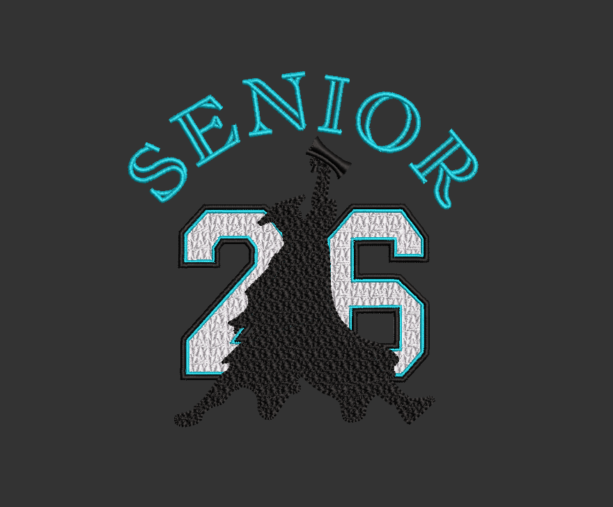 Graduation Embroidery Design - Senior 2026