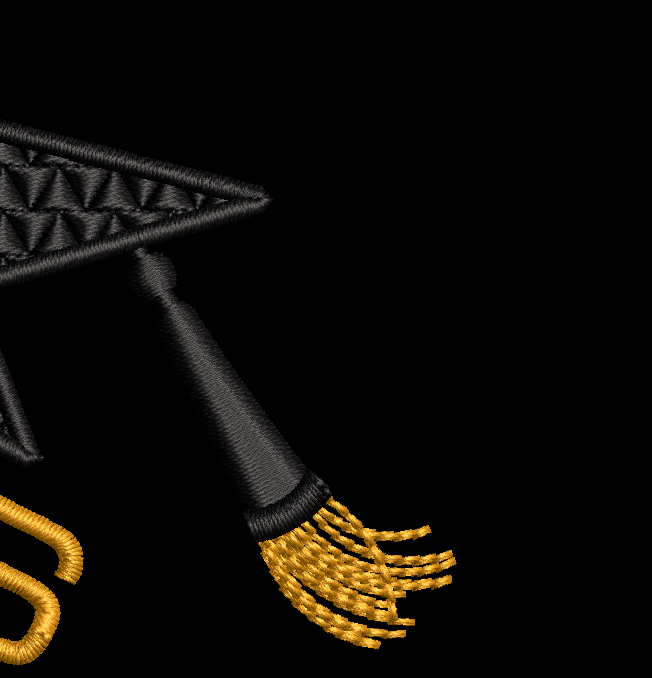 Graduation Embroidery Design - Graduation Cap and 2026 Cap
