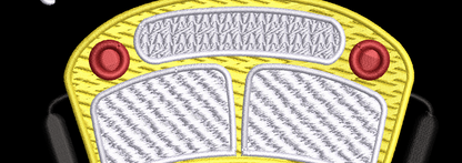 School Bus Embroidery Design