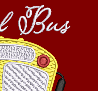 School Bus Embroidery Design