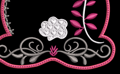 Row of Bunnies and Bunny Appliques and Design
