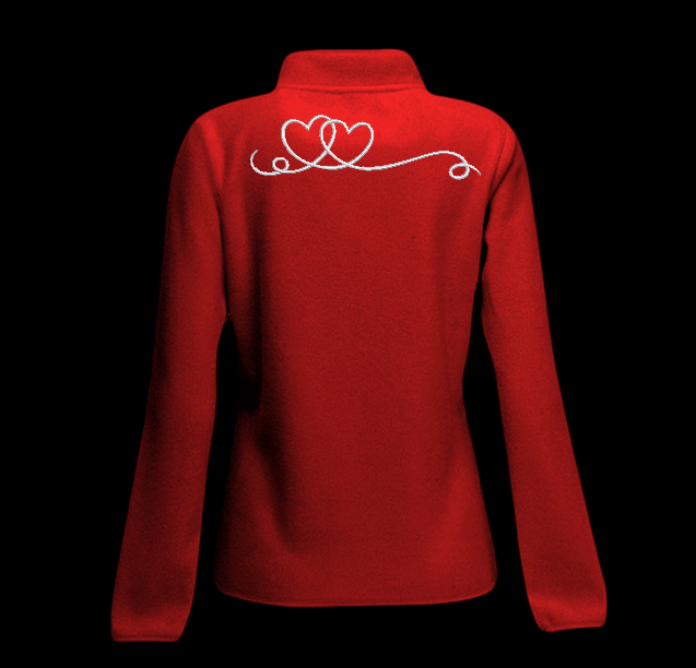 2 Hearts Lineart Satin Stitching - 3 Sizes Digital Download