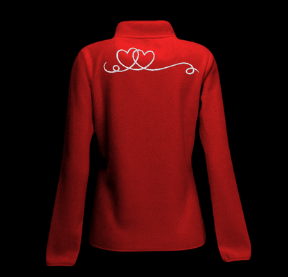 2 Hearts Lineart Satin Stitching - 3 Sizes Digital Download