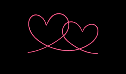 Multiple Hearts and Double Satin Stitched Hearts - 2 Designs - Digital Download