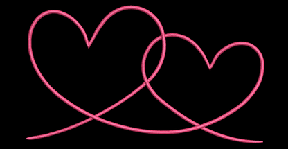 Multiple Hearts and Double Satin Stitched Hearts - 2 Designs - Digital Download