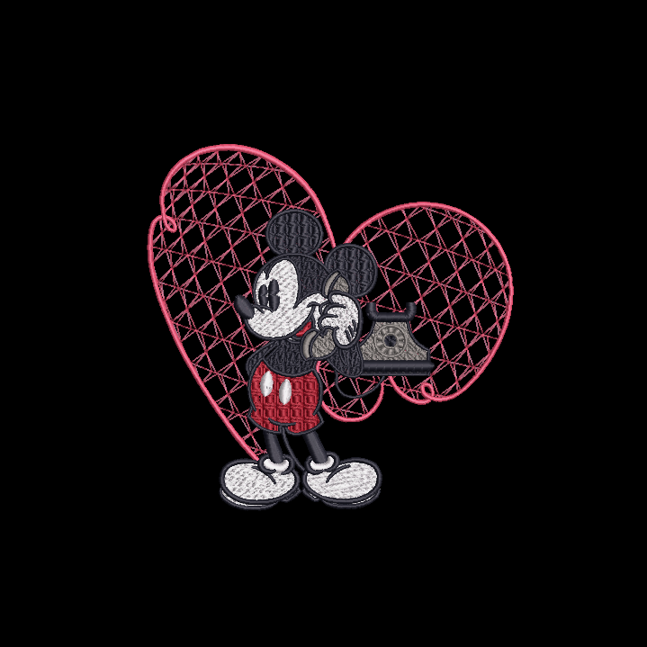 Vintage Mickey and Minnie Mouse Call Each Other
