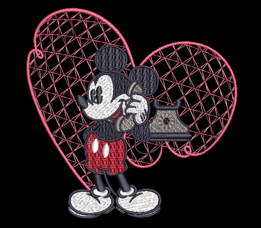 Vintage Mickey and Minnie Mouse Call Each Other