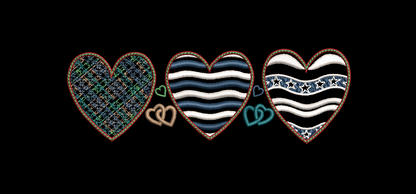 July 4 Patriotic Hearts - 7 Designs Included Digital Download